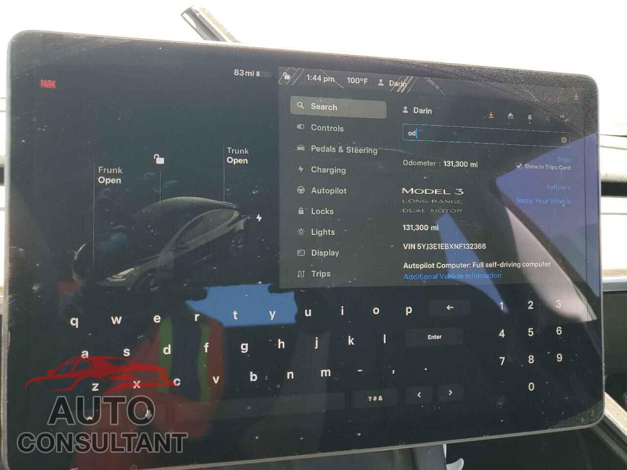 TESLA MODEL 3 2022 - 5YJ3E1EBXNF132366