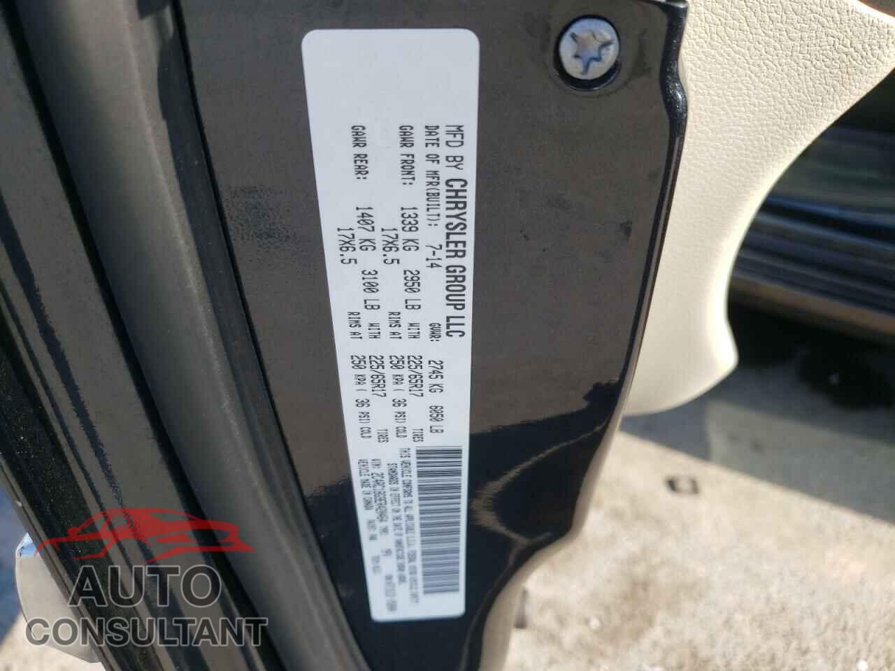 CHRYSLER MINIVAN 2014 - 2C4RC1BG9ER420464