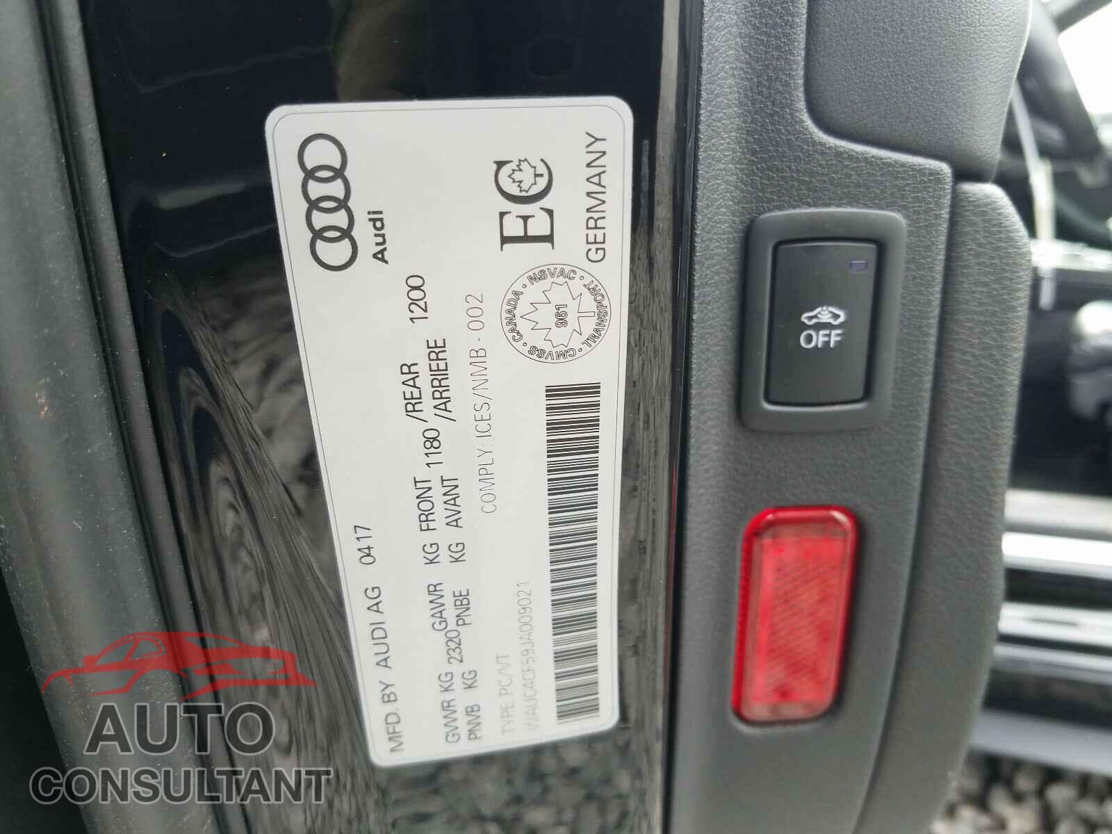 AUDI S5/RS5 2018 - WAUC4CF59JA009021