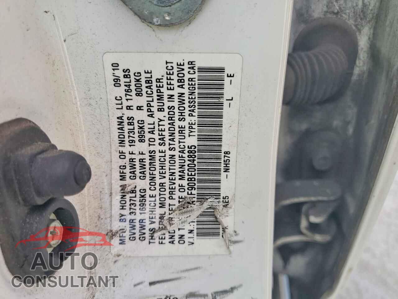HONDA CIVIC 2011 - 19XFA1F90BE004885
