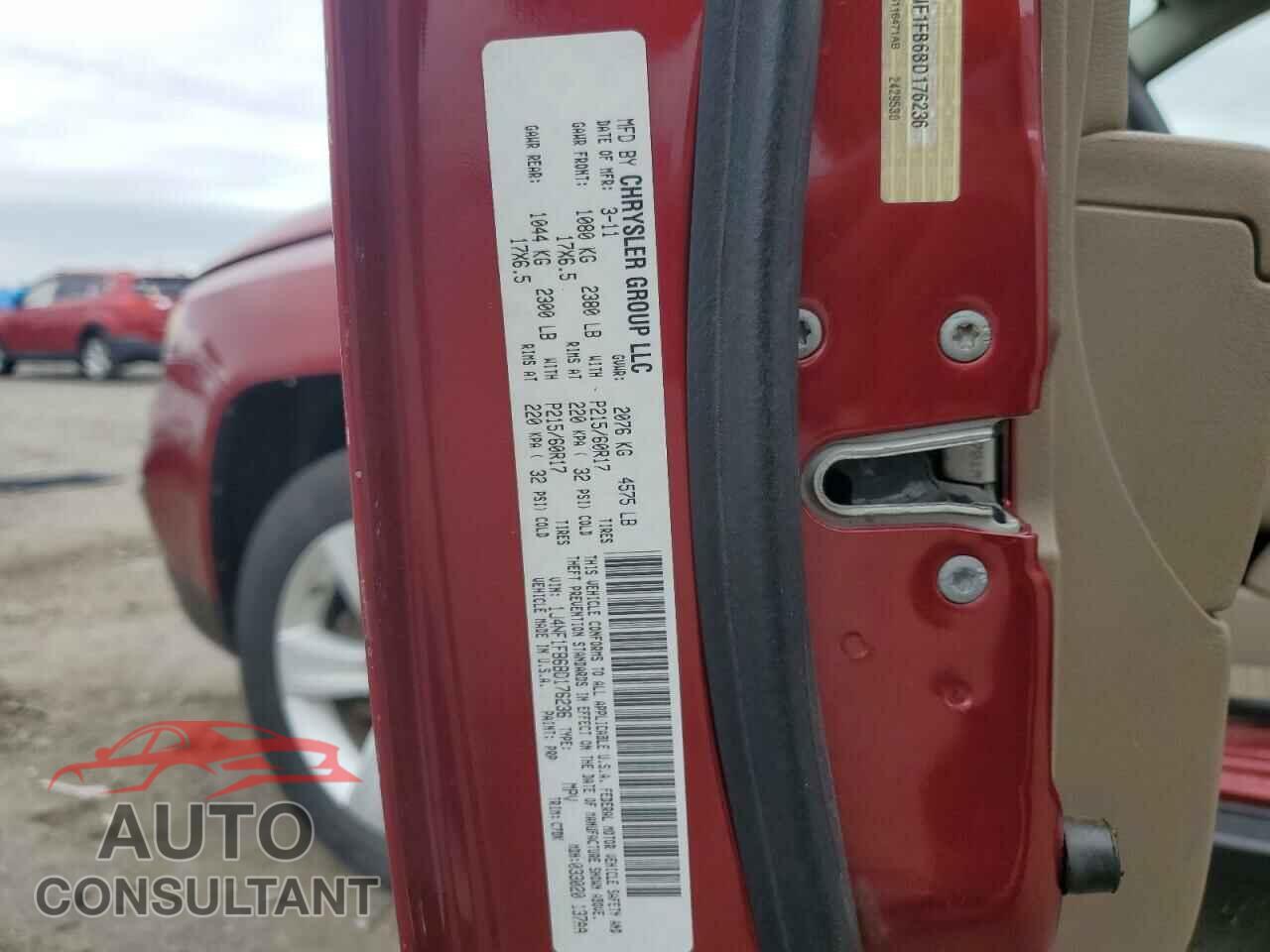 JEEP COMPASS 2011 - 1J4NF1FB6BD176236