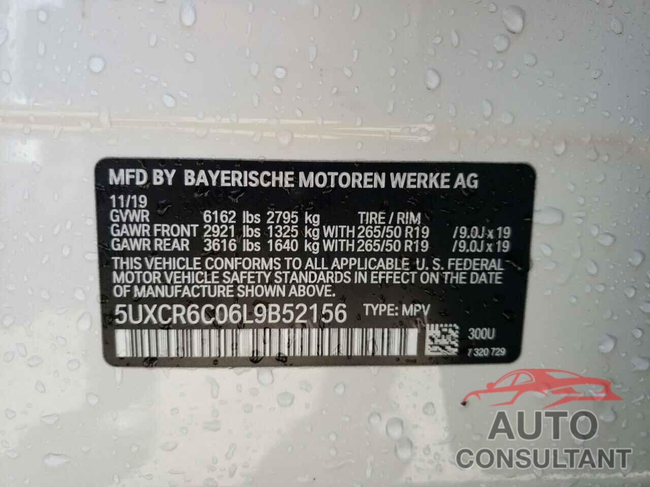 BMW X5 2020 - 5UXCR6C06L9B52156