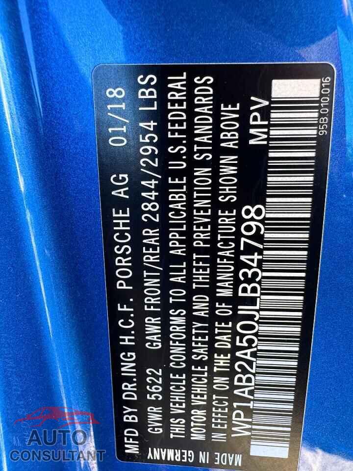 PORSCHE MACAN 2018 - WP1AB2A50JLB34798
