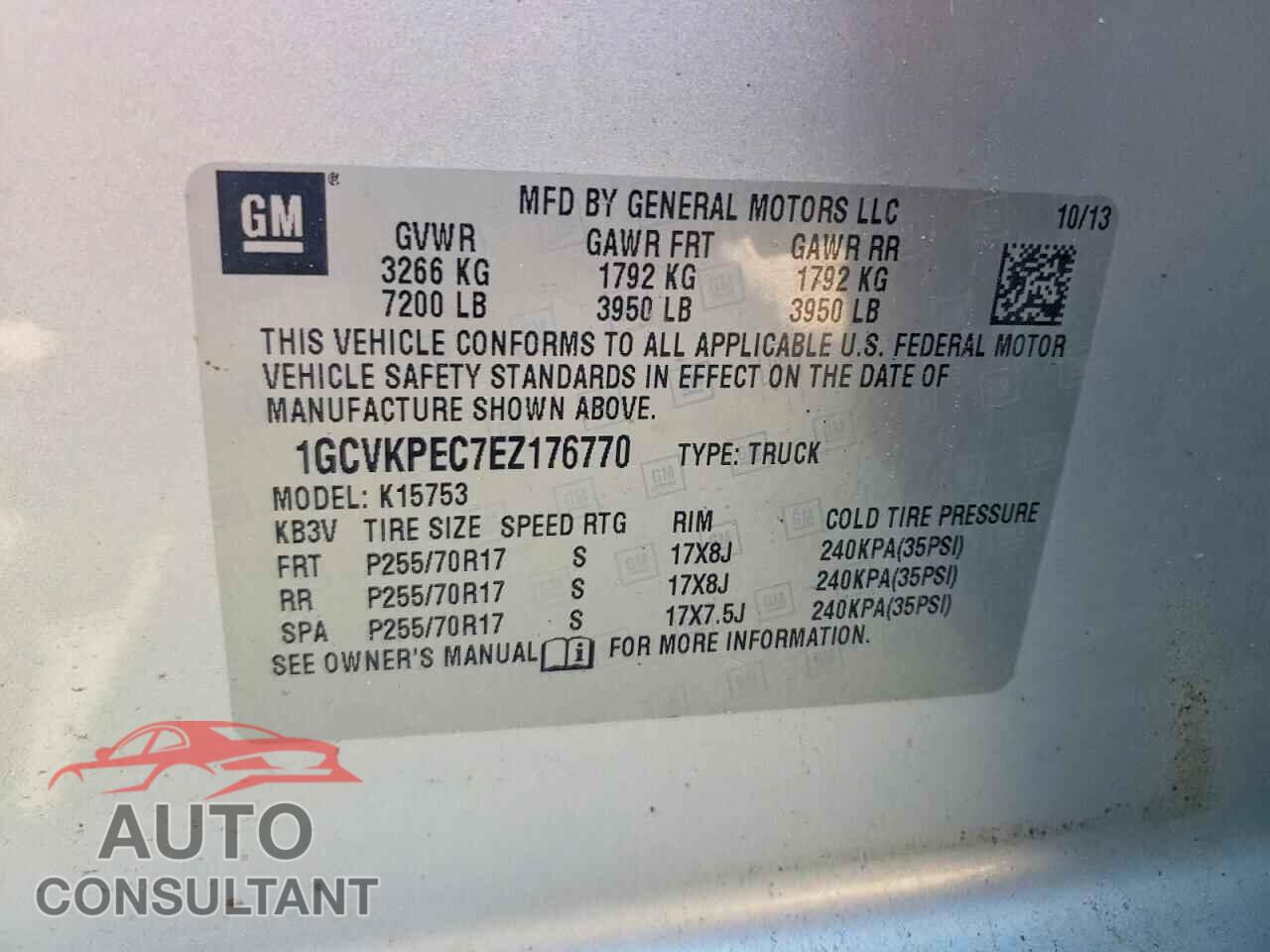 CHEVROLET SILVERADO 2014 - 1GCVKPEC7EZ176770