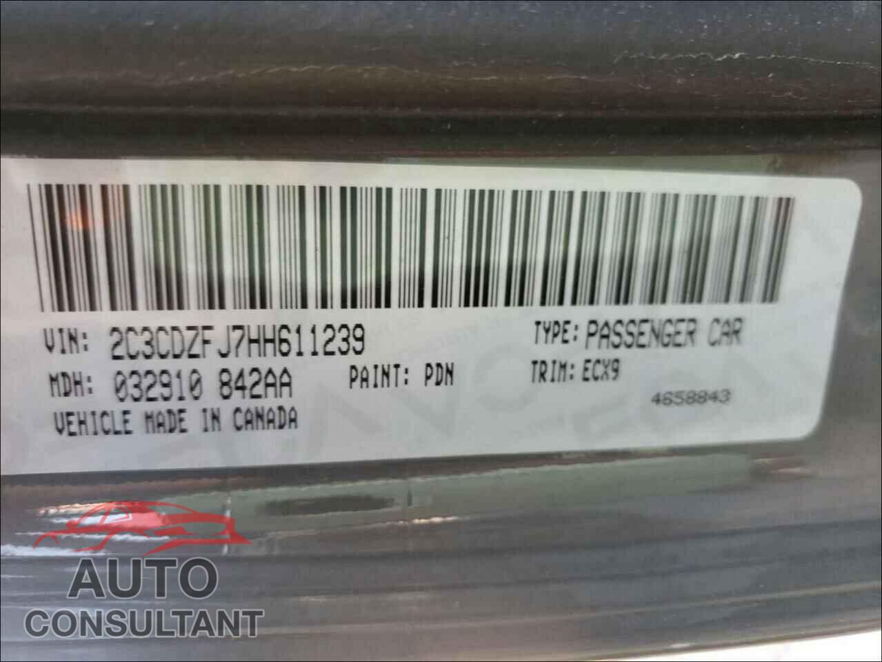 DODGE CHALLENGER 2017 - 2C3CDZFJ7HH611239