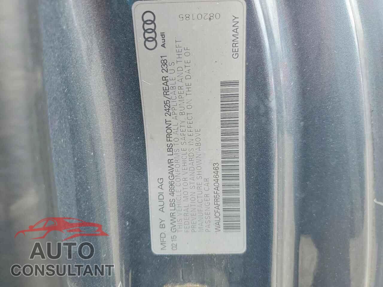AUDI A5 2015 - WAUCFAFR5FA046463