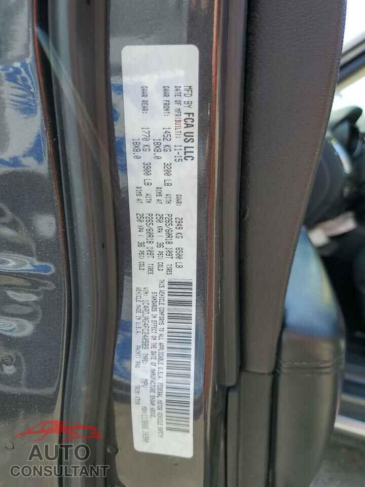 DODGE DURANGO 2015 - 1C4RDJAG4FC240589