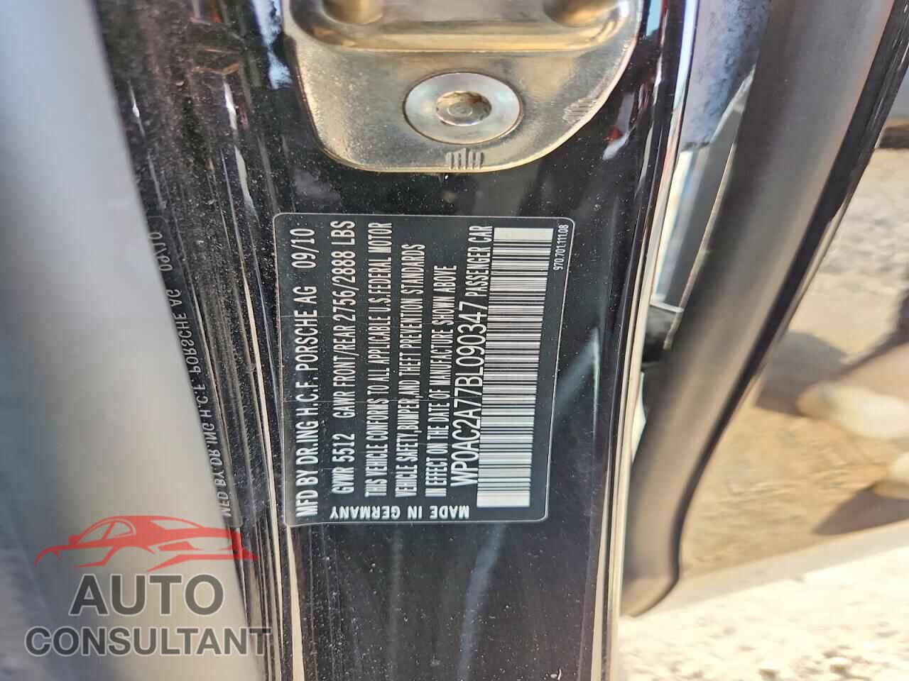 PORSCHE PANAMERA 2011 - WP0AC2A77BL090347
