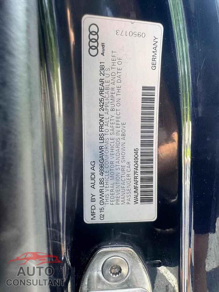 AUDI A5 2015 - WAUMFAFR7FA049045