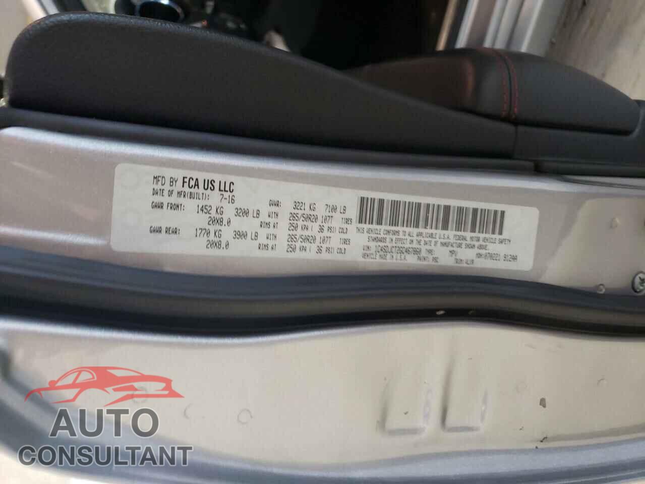DODGE DURANGO 2016 - 1C4SDJCT2GC467860