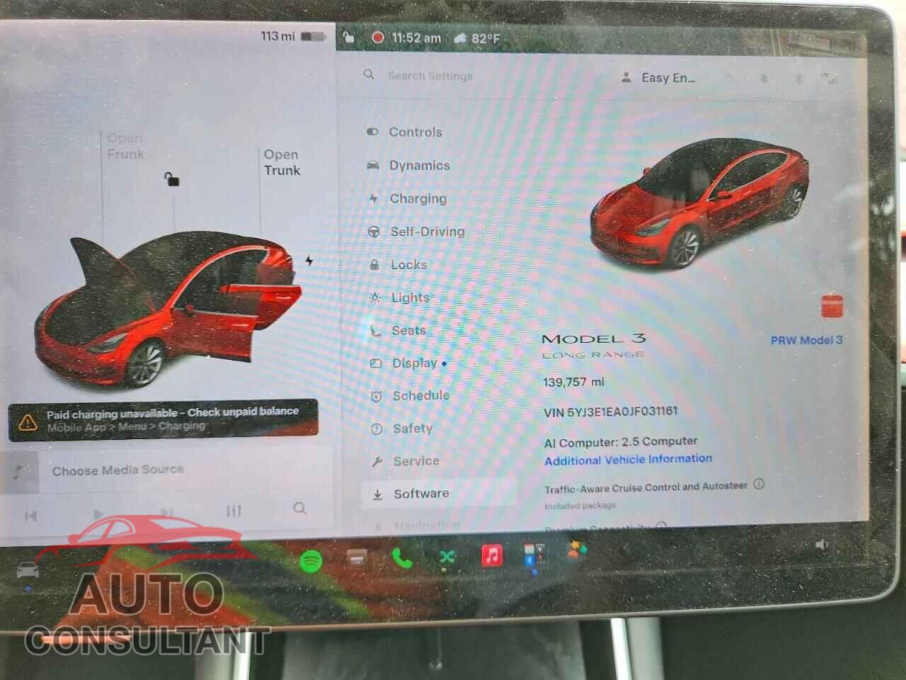 TESLA MODEL 3 2018 - 5YJ3E1EA0JF031161
