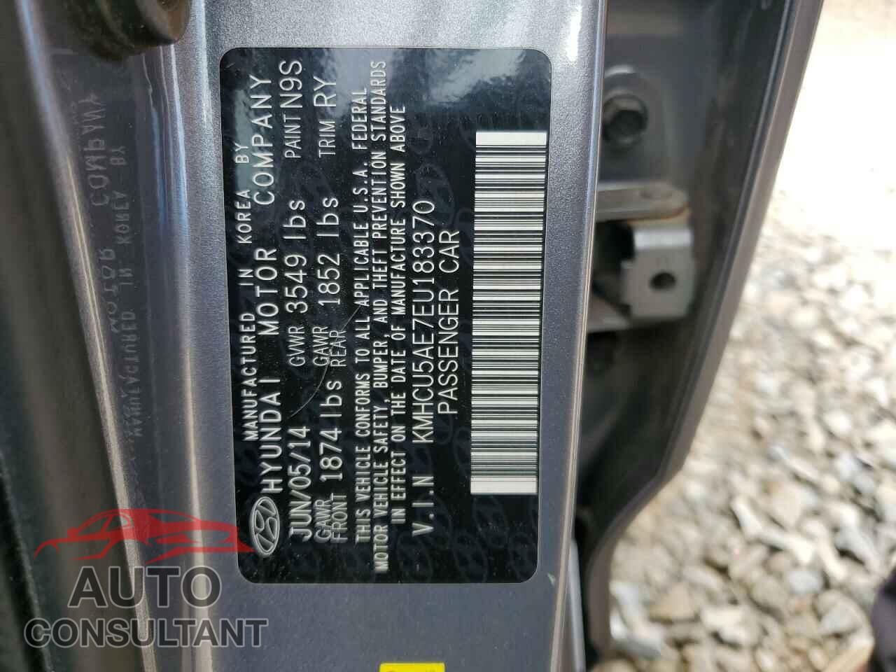 HYUNDAI ACCENT 2014 - KMHCU5AE7EU183370