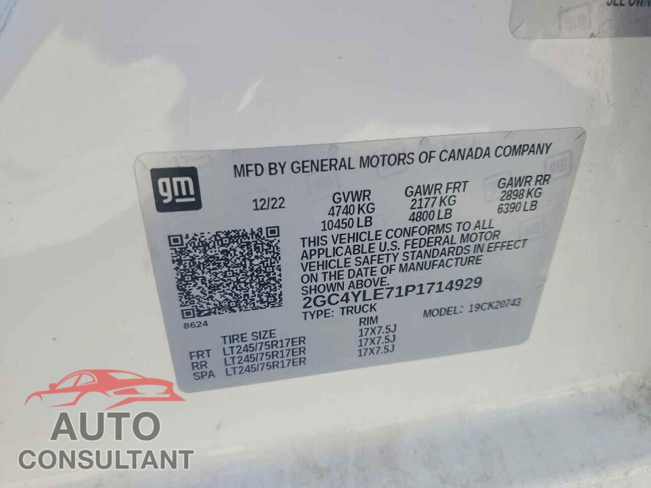 CHEVROLET SILVERADO 2023 - 2GC4YLE71P1714929