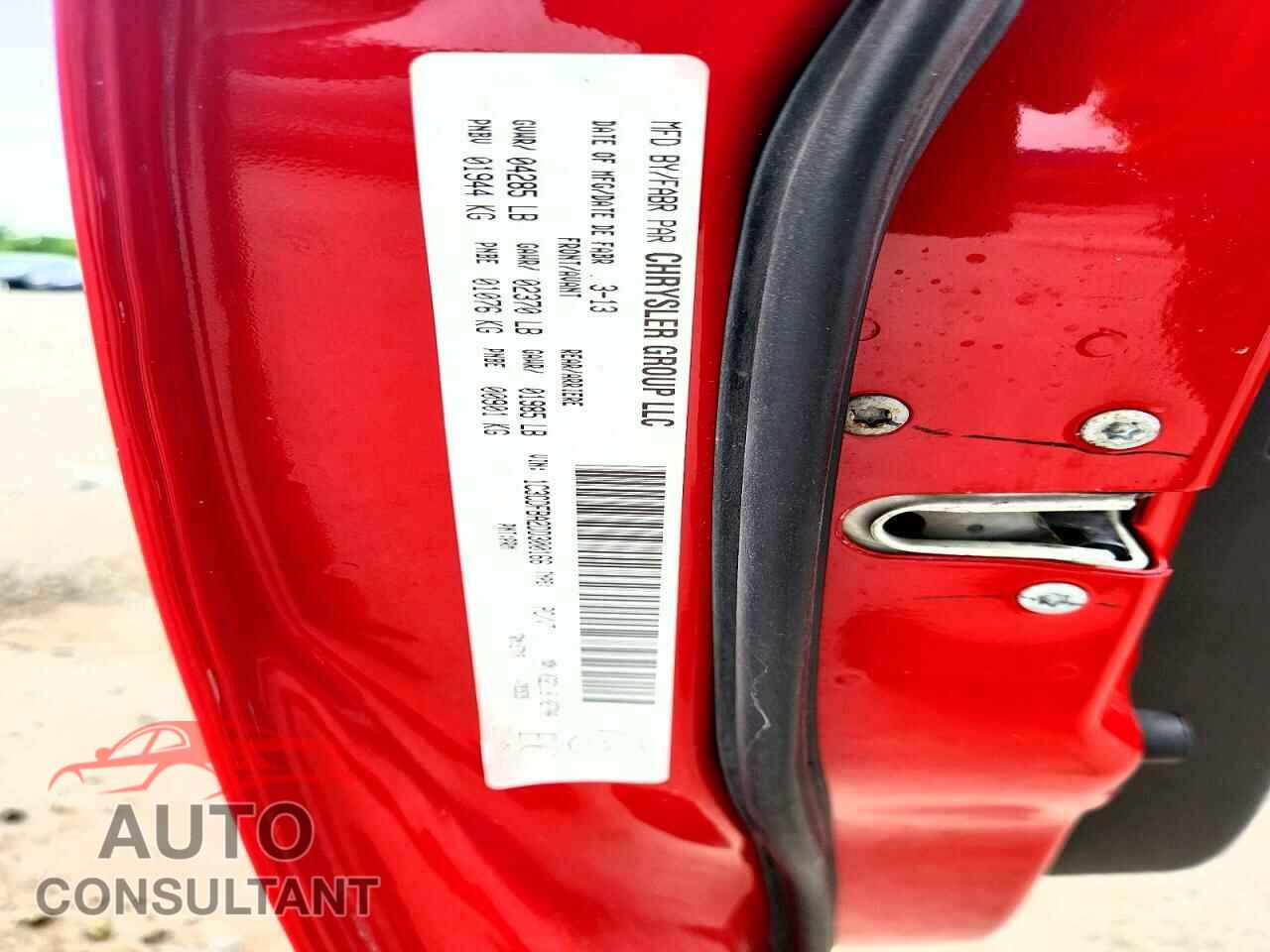 DODGE DART 2013 - 1C3CDFBA2DD300166