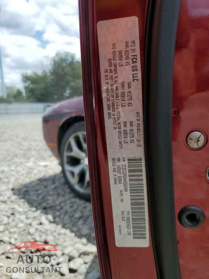 DODGE CHALLENGER 2017 - 2C3CDZAGXHH502494
