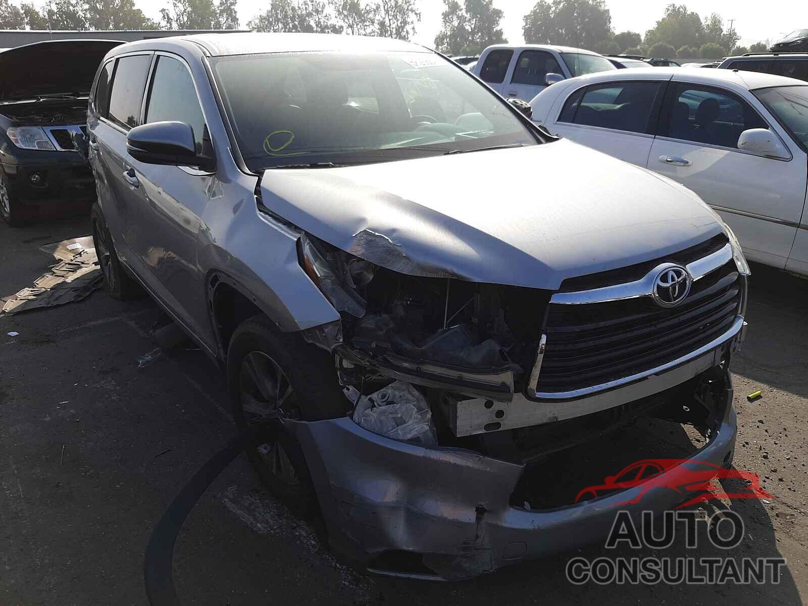 TOYOTA HIGHLANDER 2016 - 5TDZKRFH1GS144358