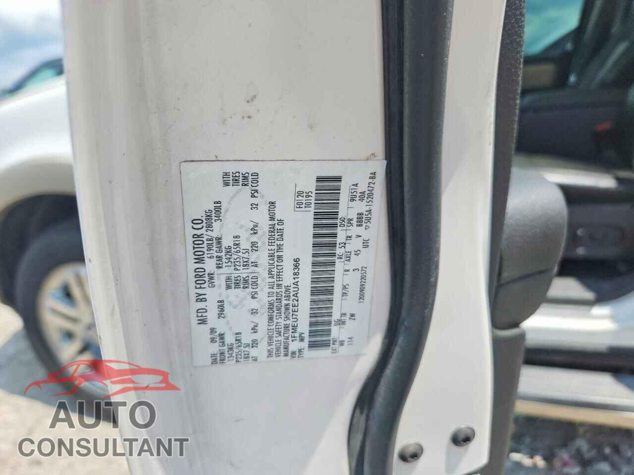 FORD EXPLORER 2010 - 1FMEU7EE2AUA18366