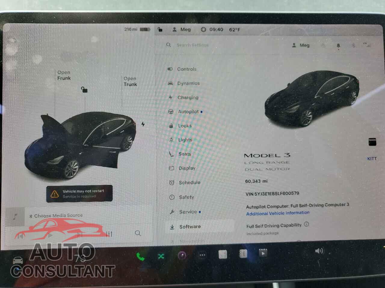 TESLA MODEL 3 2020 - 5YJ3E1EB5LF600579
