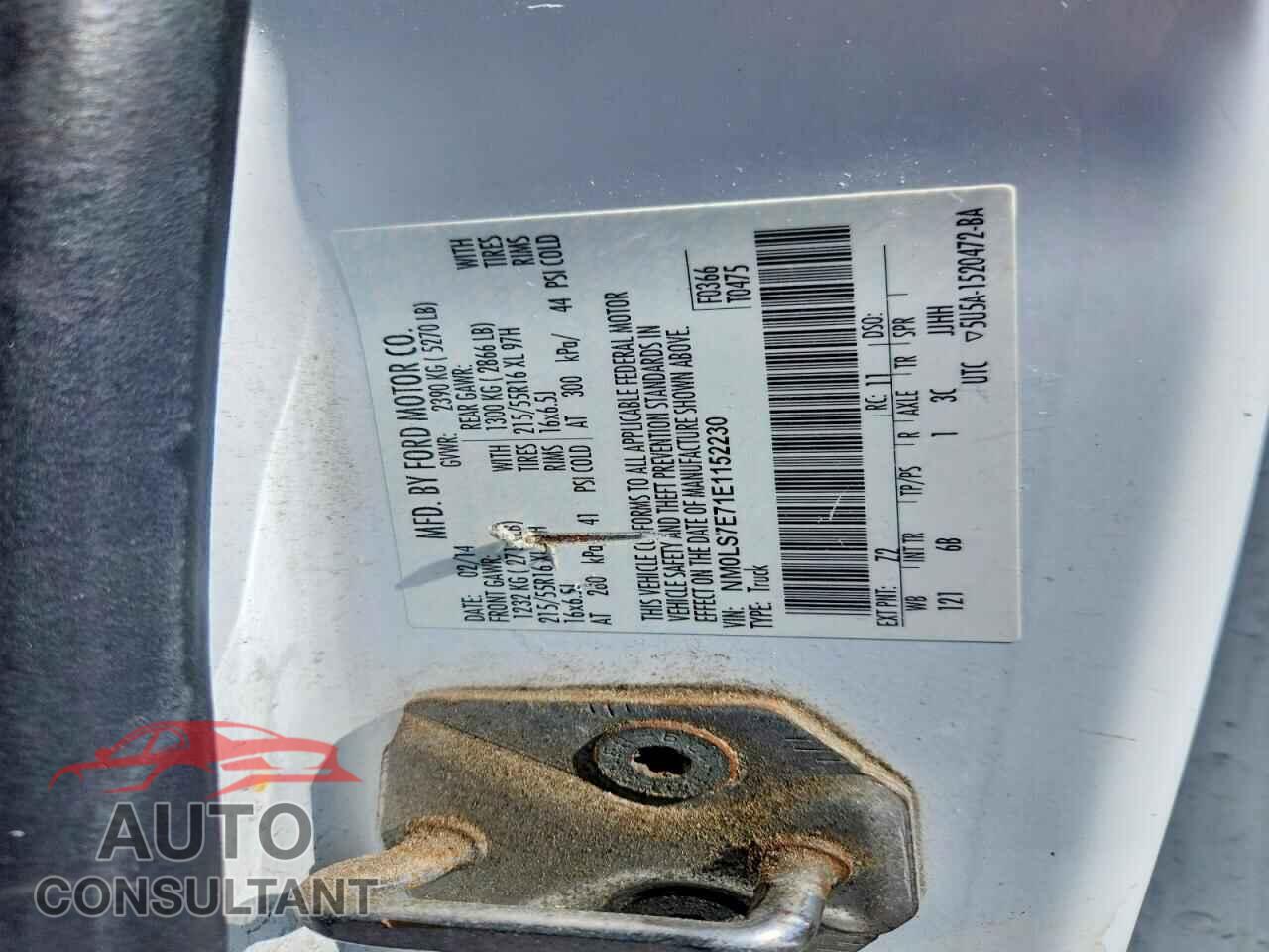 FORD TRANSIT 2014 - NM0LS7E71E1152230