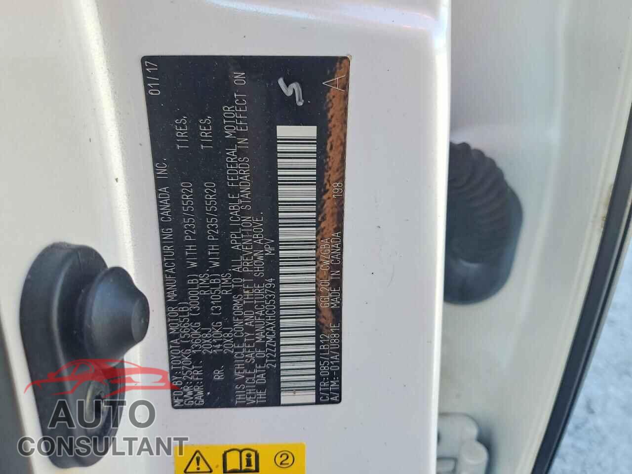 LEXUS RX350 2017 - 2T2ZZMCAXHC053794