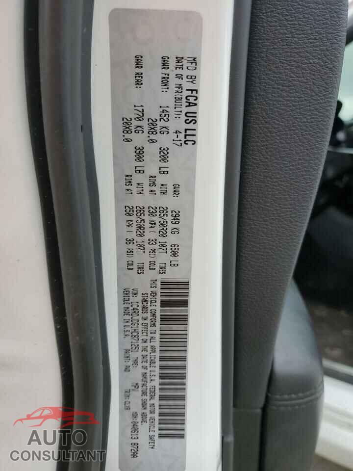 DODGE DURANGO 2017 - 1C4RDJDG1HC871251