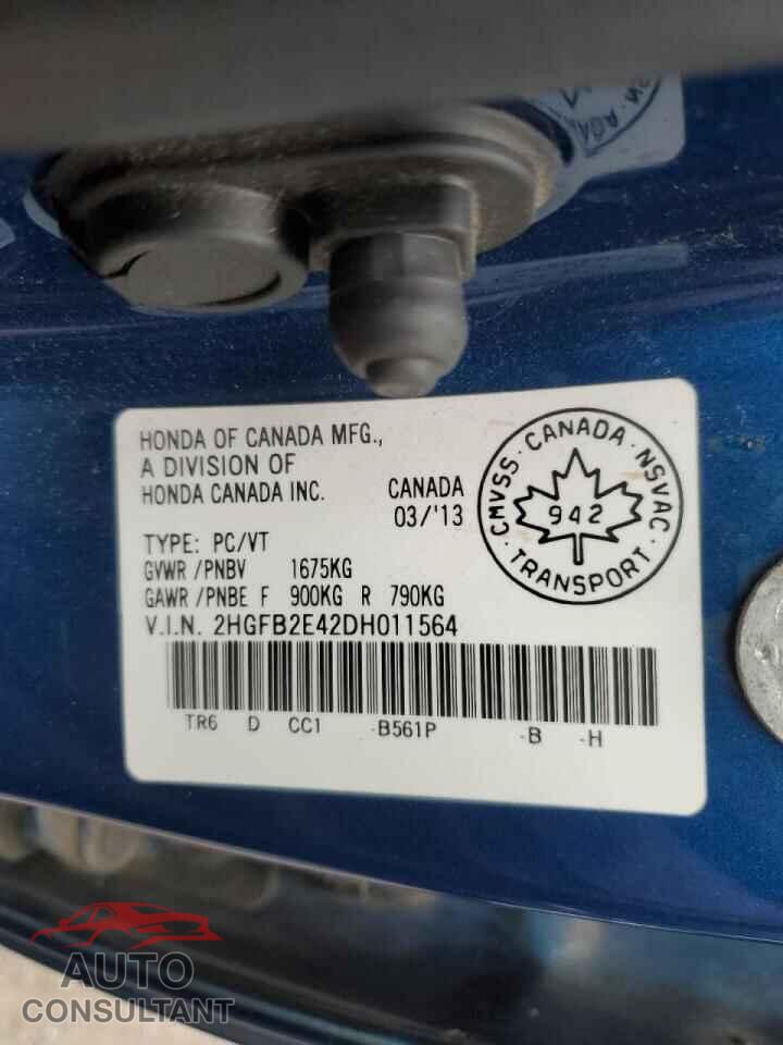 HONDA CIVIC 2013 - 2HGFB2E42DH011564