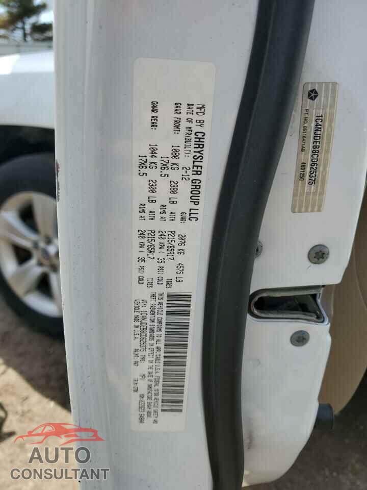 JEEP COMPASS 2012 - 1C4NJDEB8CD625375