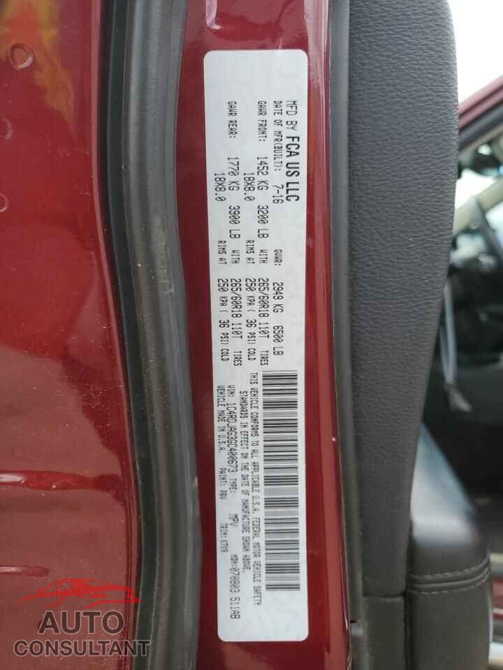 DODGE DURANGO 2016 - 1C4RDJAG3GC400673