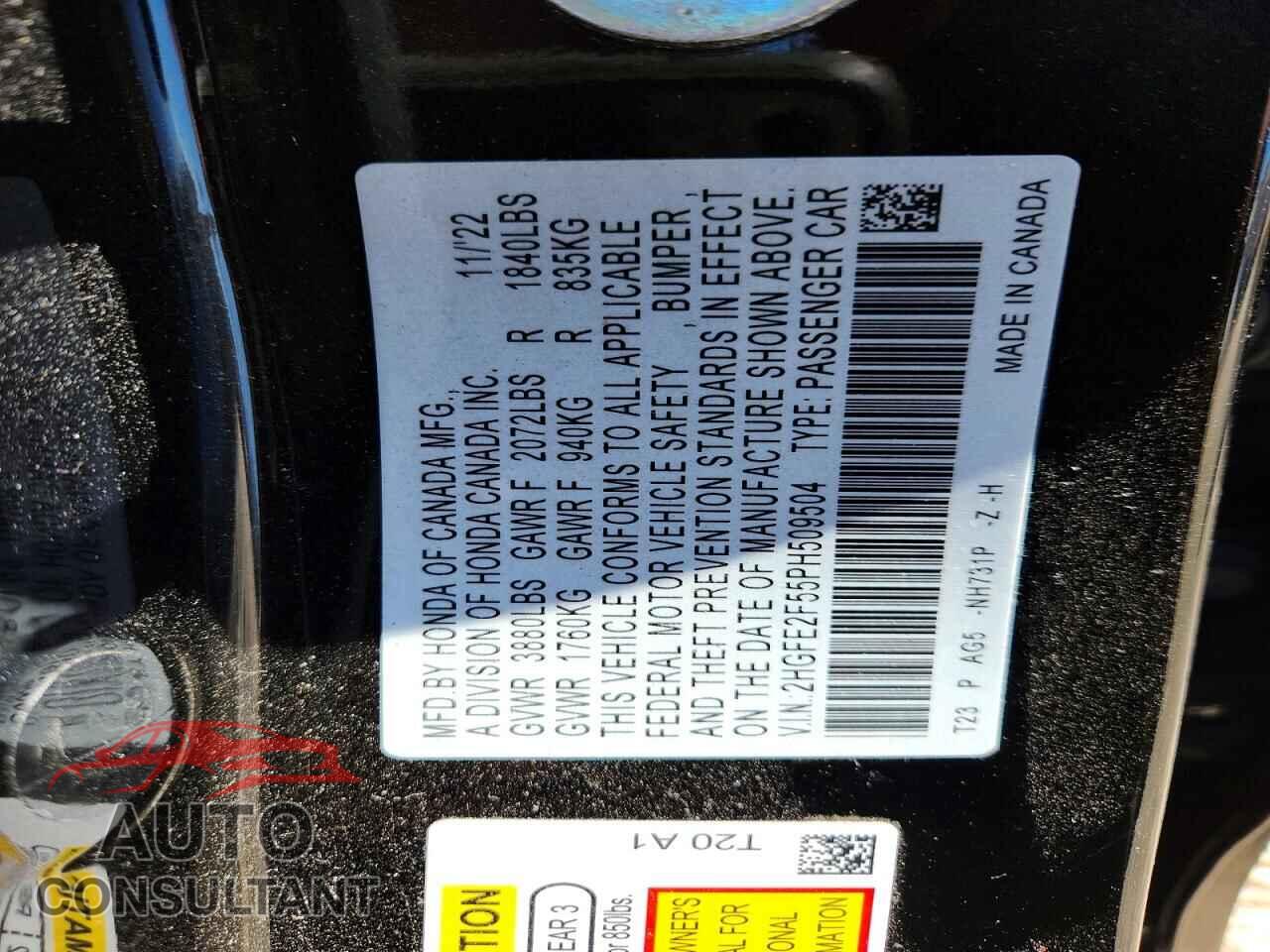 HONDA CIVIC 2023 - 2HGFE2F55PH509504