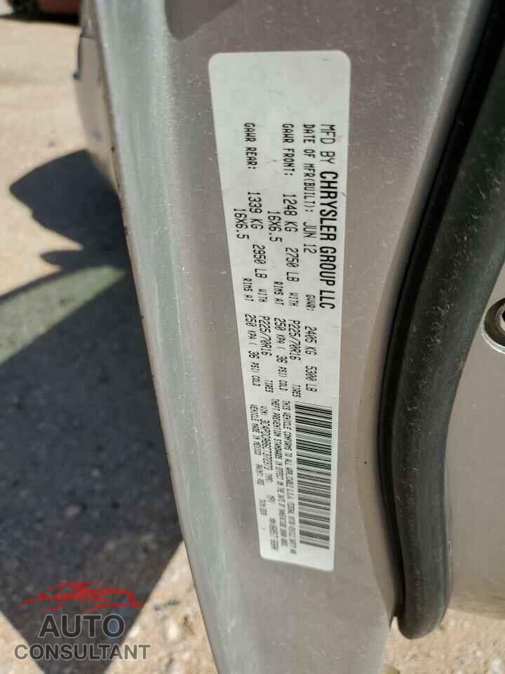 DODGE JOURNEY 2012 - 3C4PDCAB6CT372373