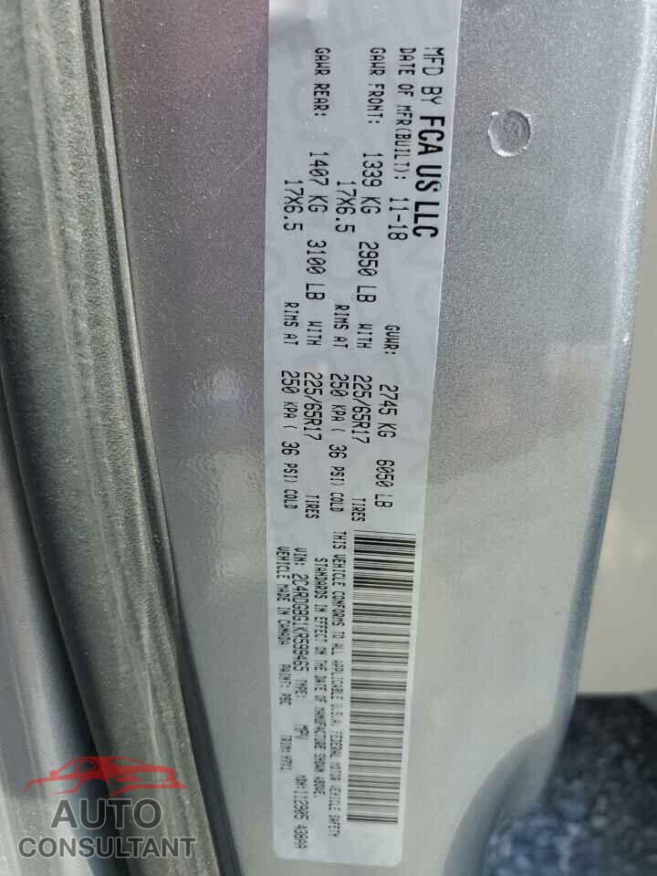 DODGE CARAVAN 2019 - 2C4RDGBG1KR599465
