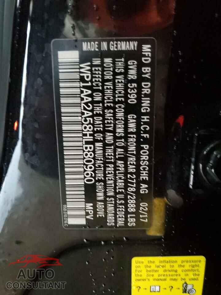 PORSCHE MACAN 2017 - WP1AA2A58HLB80960