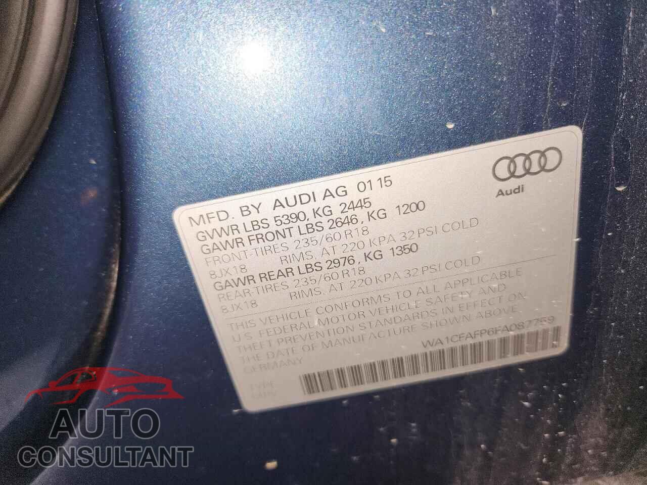AUDI Q5 2015 - WA1CFAFP6FA087759