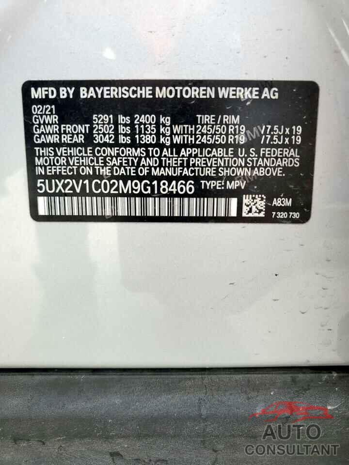 BMW X4 2021 - 5UX2V1C02M9G18466