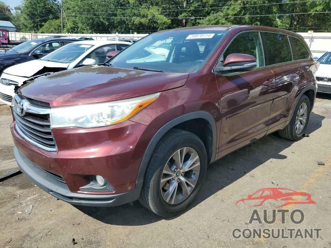 TOYOTA HIGHLANDER 2016 - 5TDZKRFH3GS166197