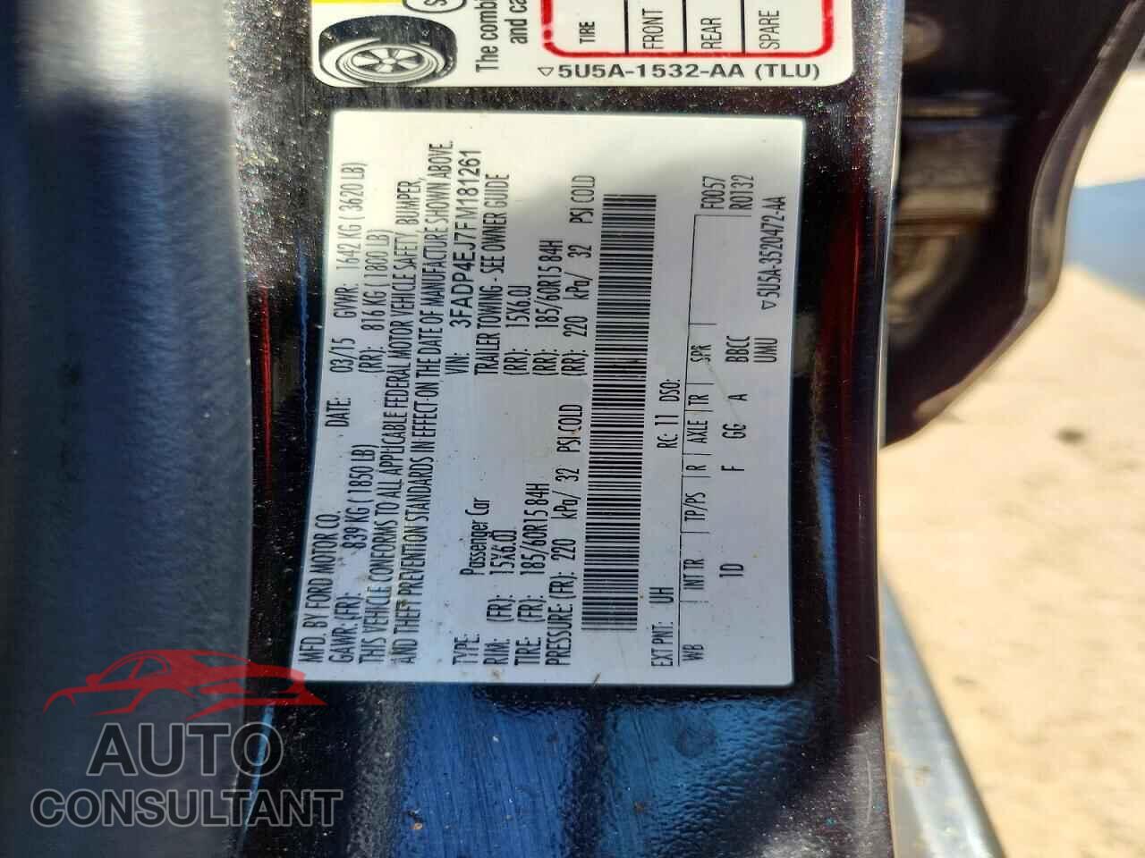 FORD FIESTA 2015 - 3FADP4EJ7FM181261