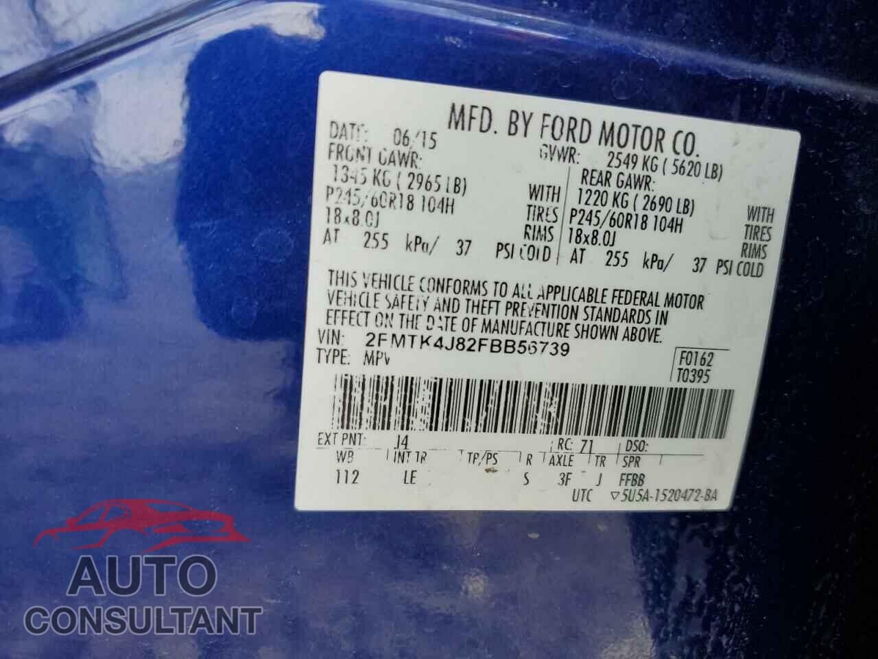 FORD EDGE 2015 - 2FMTK4J82FBB56739