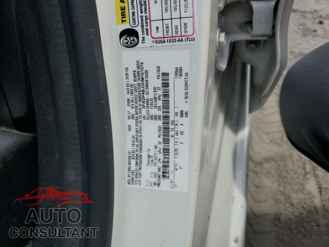FORD FIESTA 2017 - 3FADP4BJ3HM161578