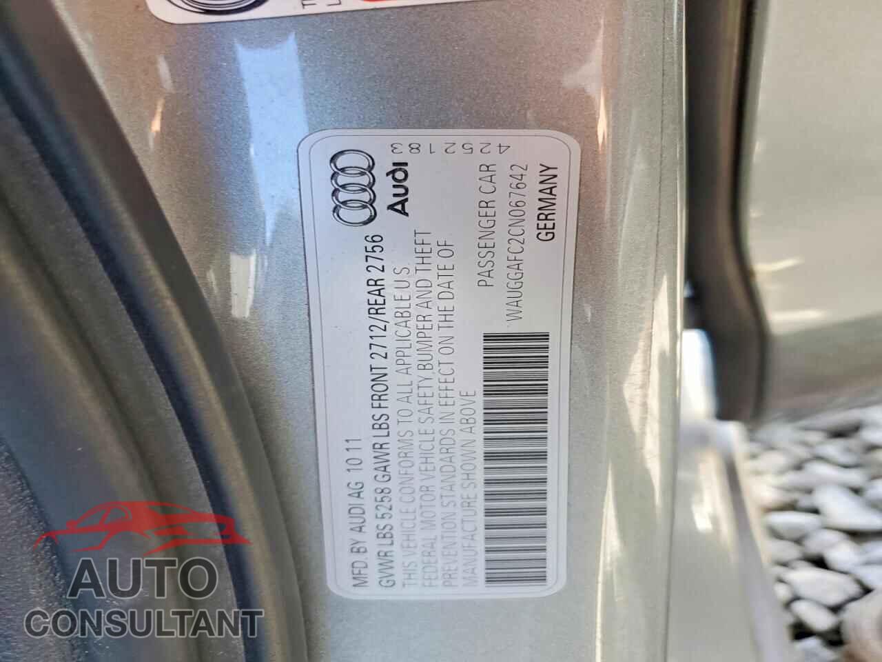 AUDI A6 2012 - WAUGGAFC2CN067642