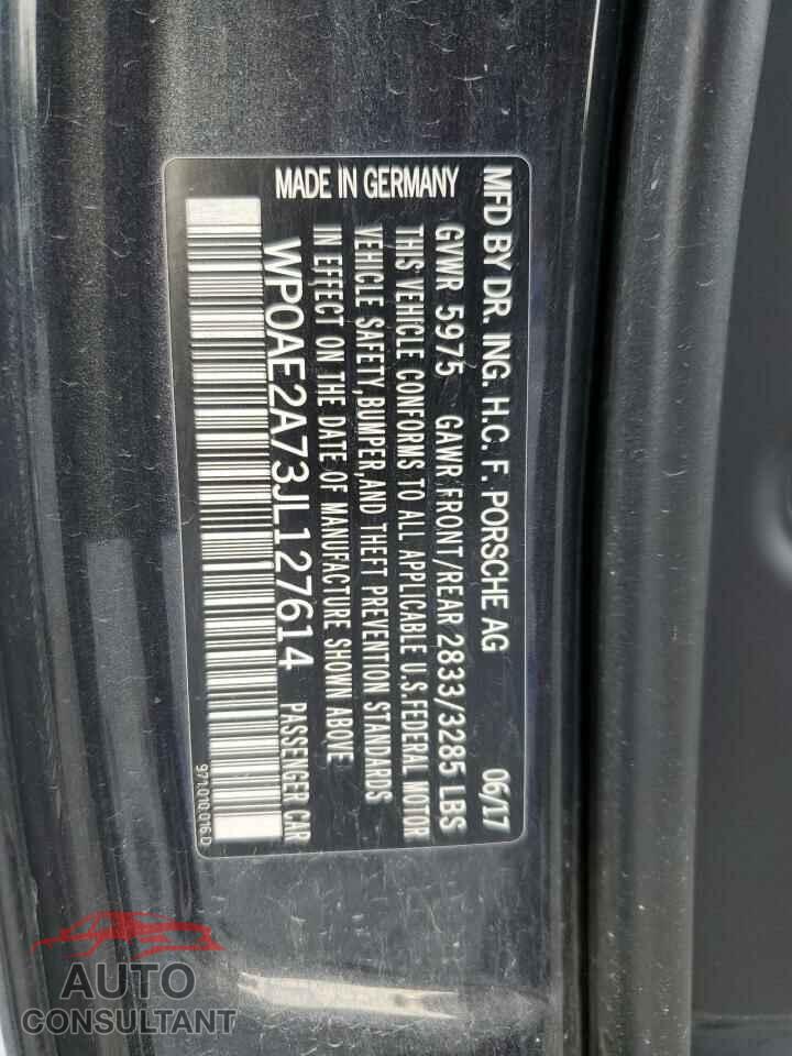PORSCHE PANAMERA 2018 - WP0AE2A73JL127614