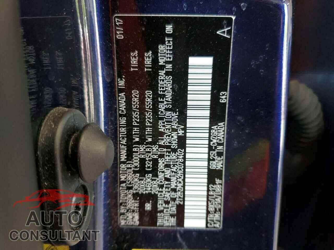LEXUS RX350 2017 - 2T2BZMCA2HC078402