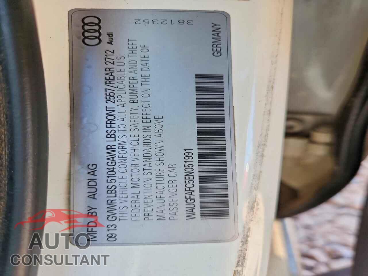 AUDI A6 2014 - WAUGFAFC5EN051991