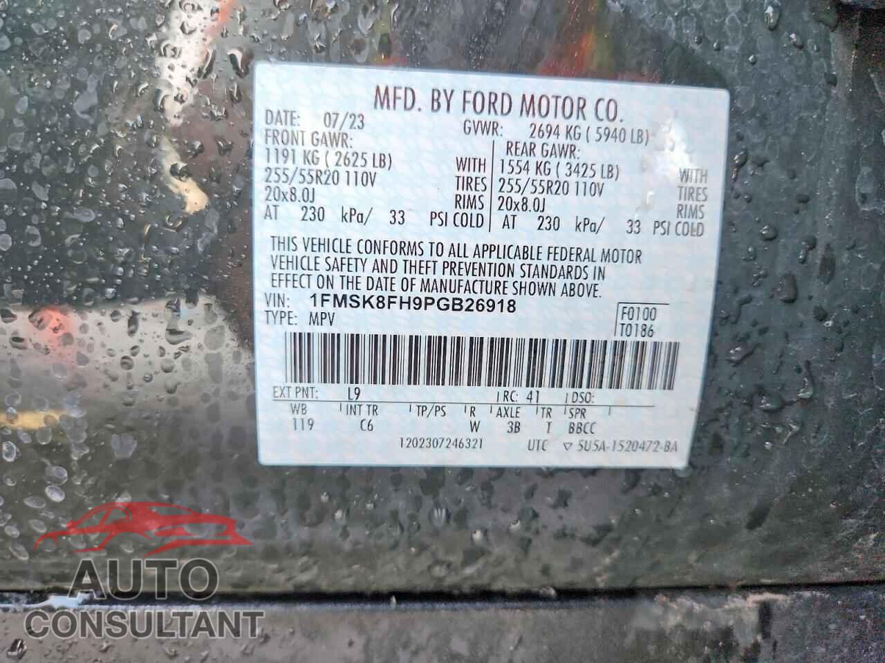 FORD EXPLORER 2023 - 1FMSK8FH9PGB26918