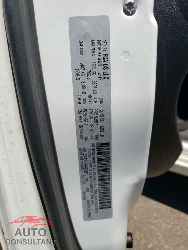 DODGE CARAVAN 2017 - 2C4RDGEG0HR698511