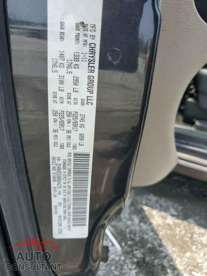 DODGE CARAVAN 2011 - 2D4RN5DG9BR644279