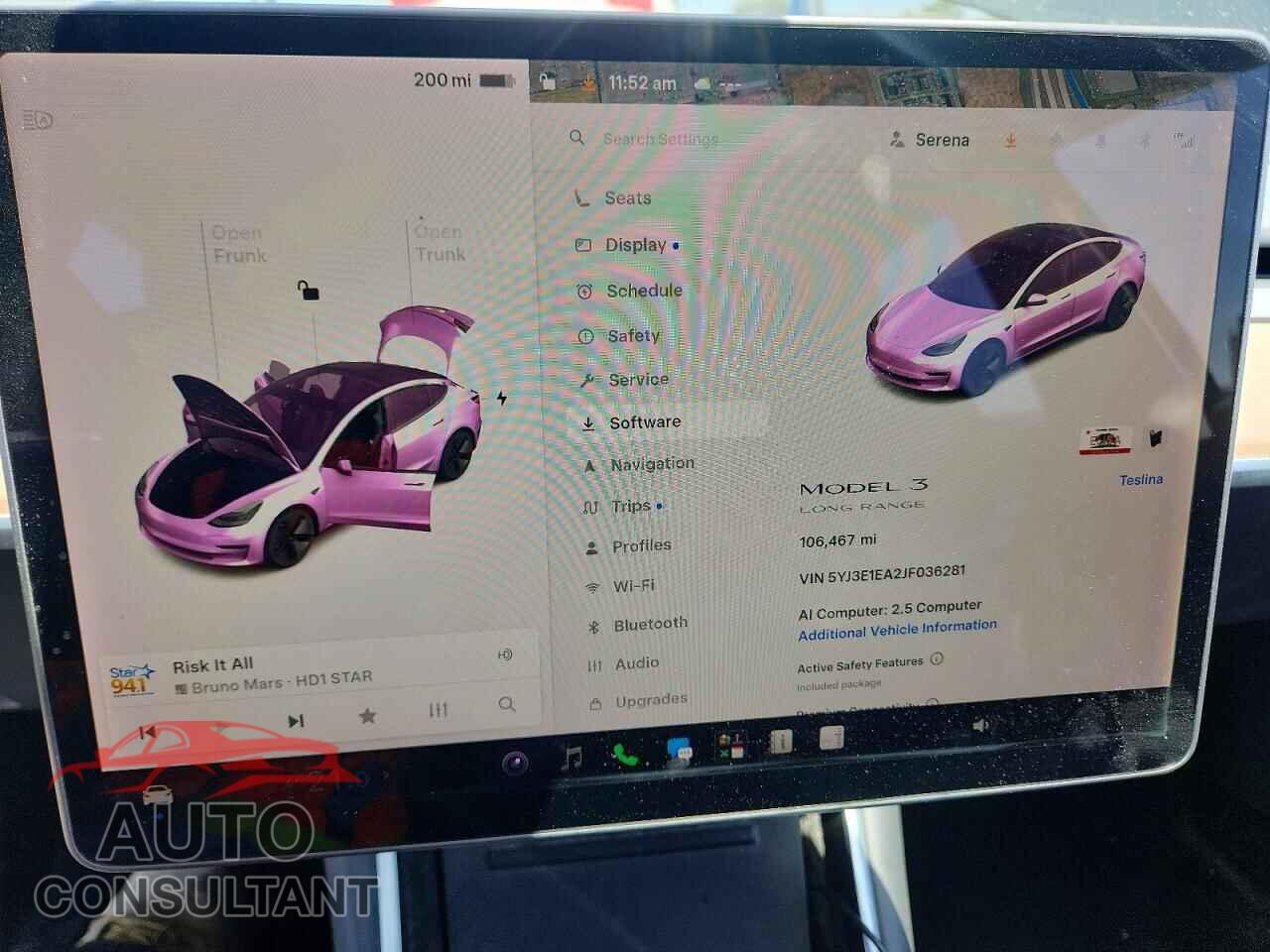 TESLA MODEL 3 2018 - 5YJ3E1EA2JF036281