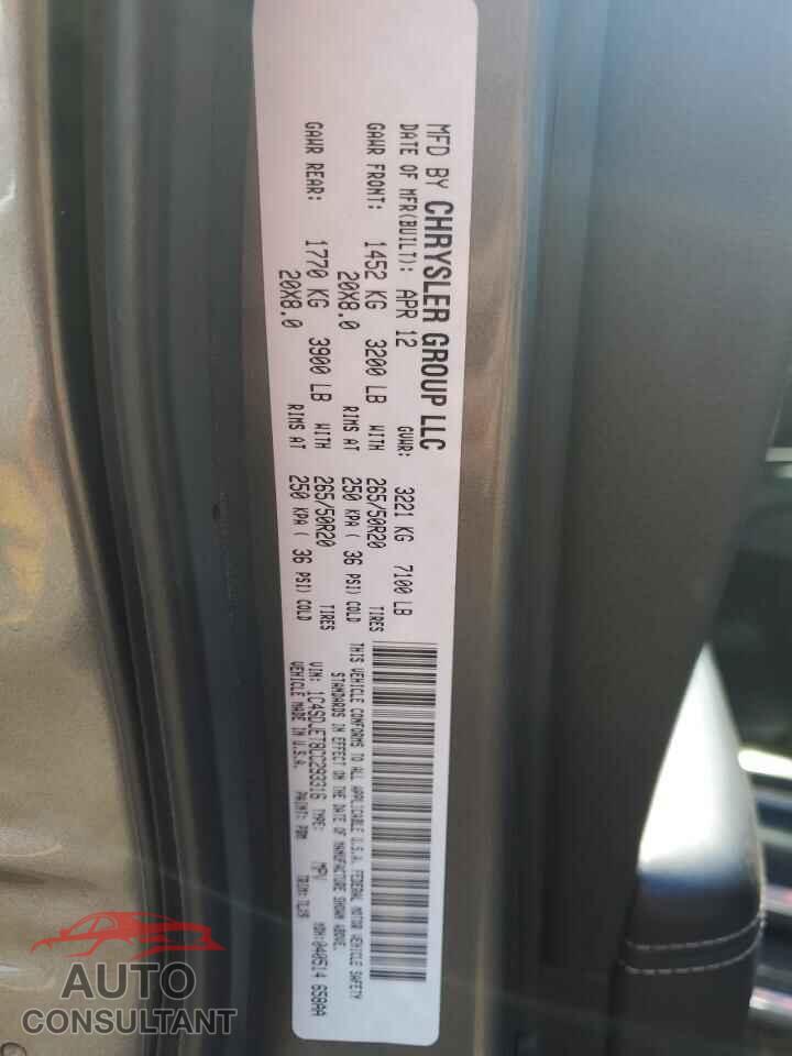 DODGE DURANGO 2012 - 1C4SDJET8CC293316