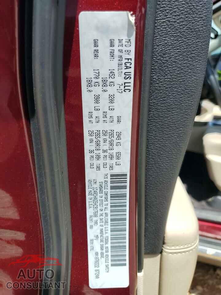 DODGE DURANGO 2017 - 1C4RDHAG5HC917600