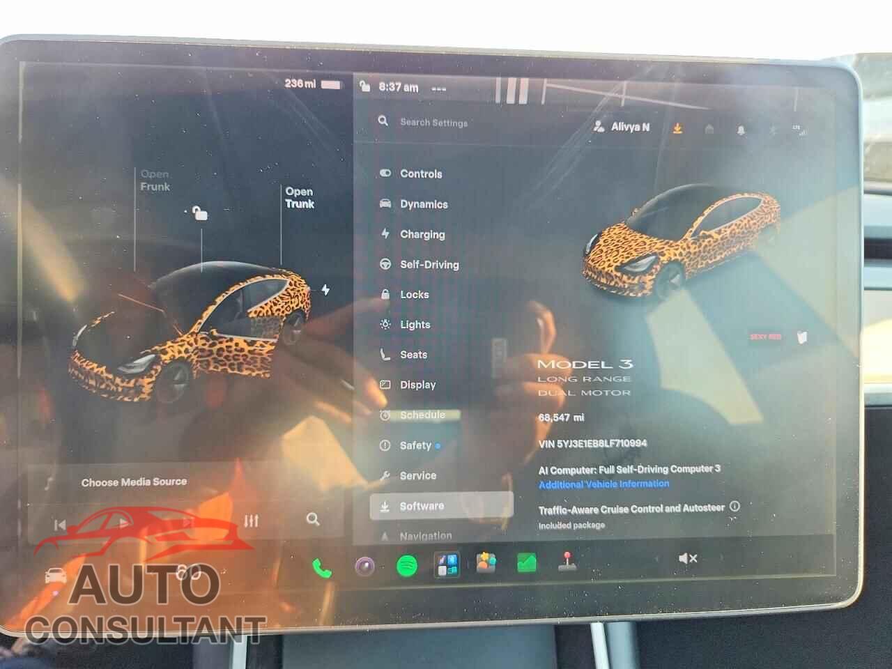TESLA MODEL 3 2020 - 5YJ3E1EB8LF710994