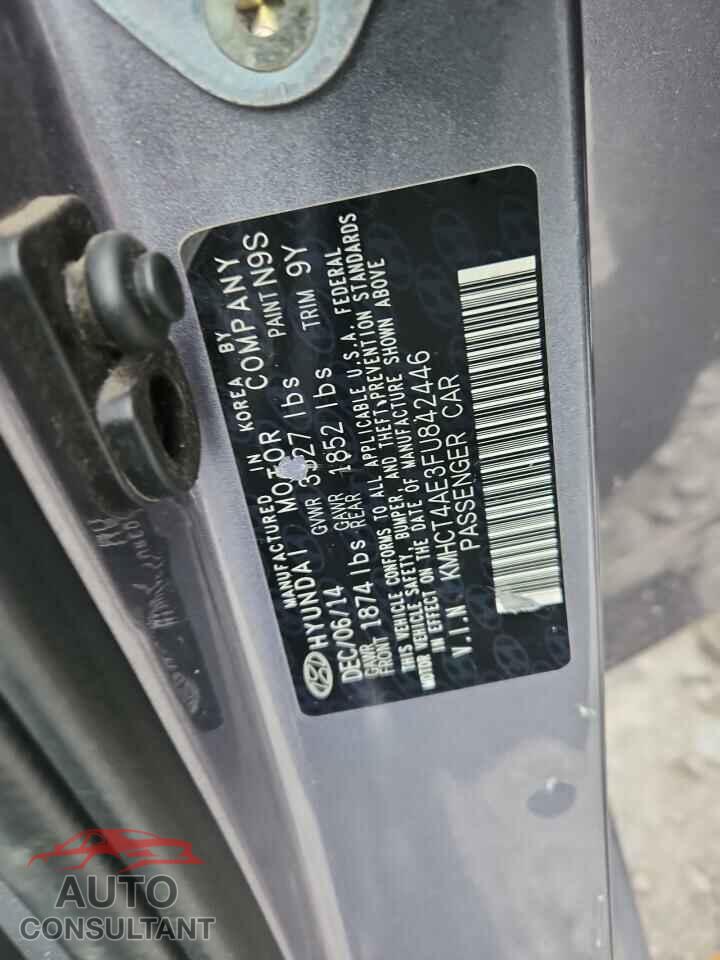 HYUNDAI ACCENT 2015 - KMHCT4AE3FU842446